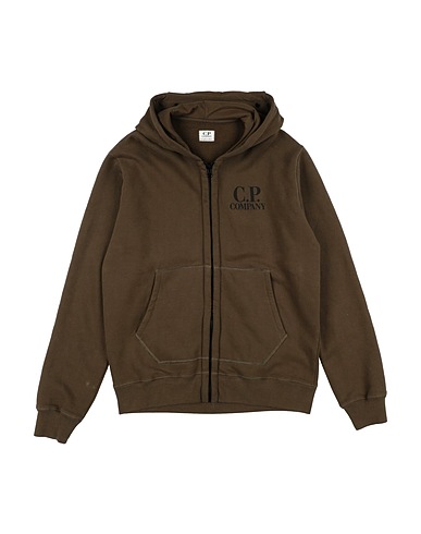 C.P. COMPANY UNDERSIXTEEN Hooded track jacket  Military green 100% Cotton