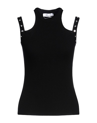 BLUMARINE Top Black 72% Viscose, 28% Polyester