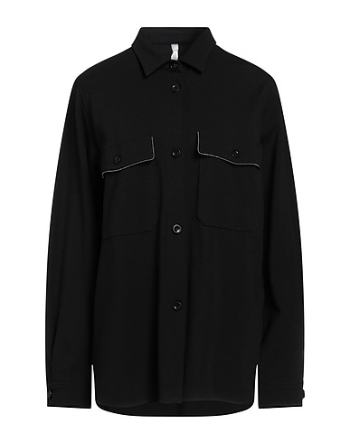 MASON'S Shirts Black 71% Viscose, 24% Polyamide, 5% Elastane