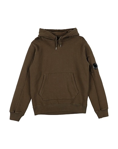 C.P. COMPANY UNDERSIXTEEN Felpa Verde militare 100% Cotone