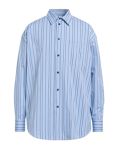 OFF-WHITE™ Striped shirt Sky blue 100% Cotton