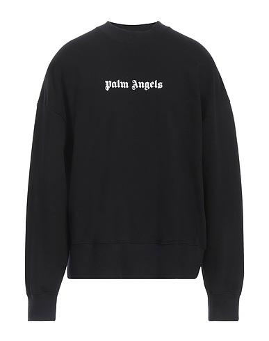 PALM ANGELS Sweatshirt Black 100% Cotton, Elastane