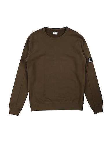 C.P. COMPANY UNDERSIXTEEN Felpa Verde militare 100% Cotone