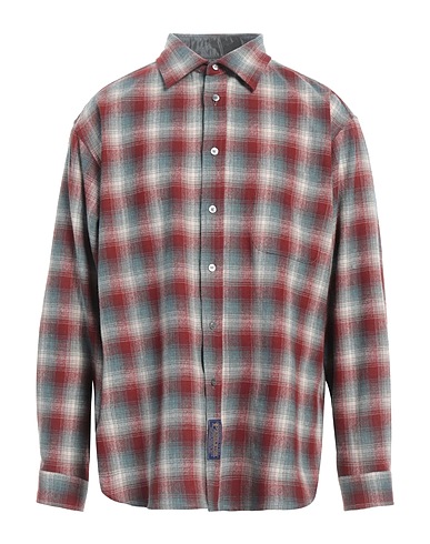MAISON MARGIELA Checked shirt Brick 100% Wool