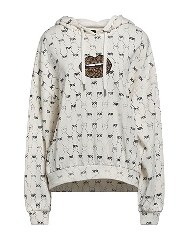 PINKO Hooded track jacket  White 100% Cotton