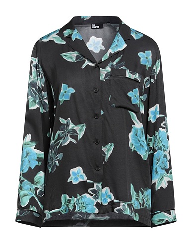 THE KOOPLES Camicie e bluse a fiori Nero 100% Viscosa, Poliestere