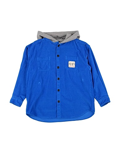 N°21 Solid colour shirt Bright blue 100% Cotton