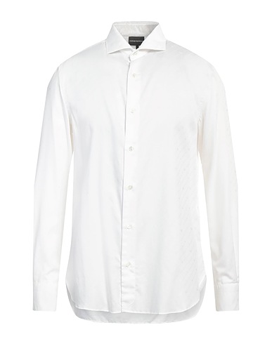 EMPORIO ARMANI Patterned shirt White 100% Cotton
