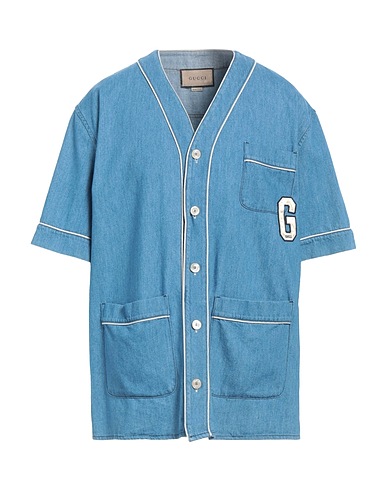 GUCCI Denim shirt Blue 100% Cotton, Polyester