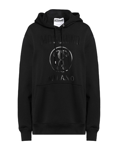 MOSCHINO Hooded track jacket  Black 100% Cotton