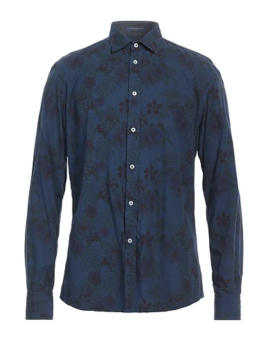 B.D.BAGGIES Patterned shirt Navy blue 100% Cotton