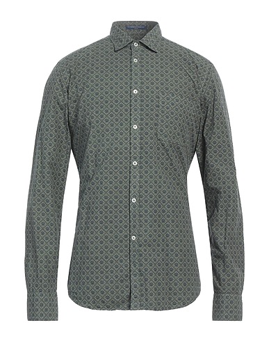 B.D.BAGGIES Camicia fantasia Verde militare 100% Cotone