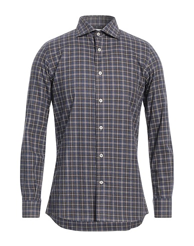 ALTEMFLOWER Kariertes Hemd Marineblau 100% Baumwolle