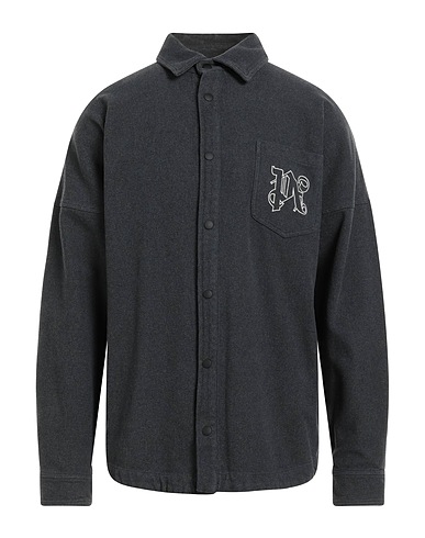 PALM ANGELS Shirts Charcoal 100% Cotton, Polyester