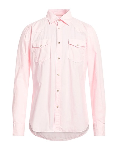 TINTORIA MATTEI 954 Einfarbiges Hemd Rosa 100% Baumwolle