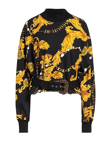 VERSACE JEANS COUTURE Sweatshirt Black 100% Cotton, Elastane