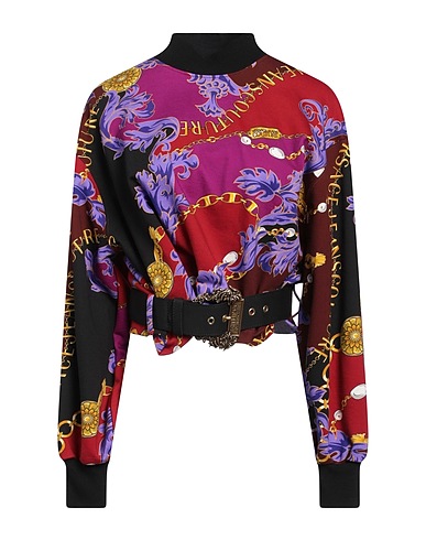 VERSACE JEANS COUTURE Felpa Viola 100% Cotone, Elastan