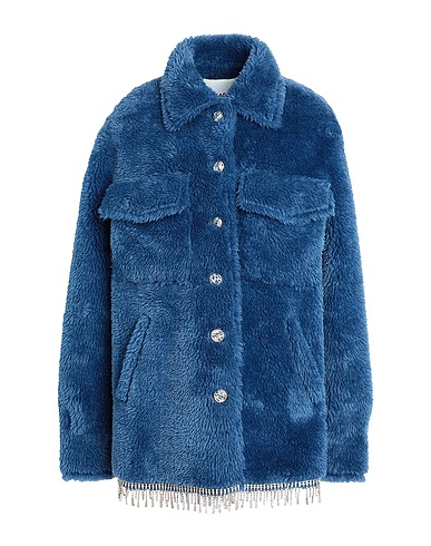 AVA ADORE Teddy Coat Blue 70% Wool, 30% Polyester