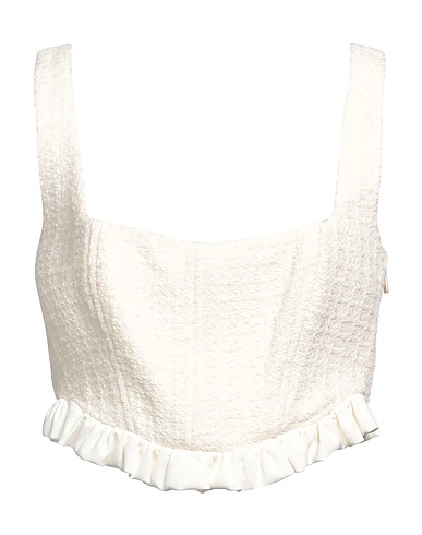 PINKO Bustier Cremeweiß 55% Baumwolle, 28% Acryl, 12% Polyester, 4% Wolle, 1% Viskose