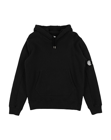 C.P. COMPANY UNDERSIXTEEN Hooded track jacket  Black 100% Cotton