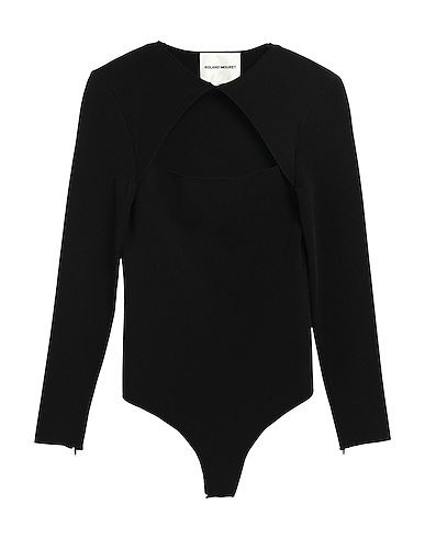 ROLAND MOURET 탑 & 티셔츠 블랙 73% 비스코스, 13% 폴리에스테르, 13% 폴리아미드, 1% 엘라스테인