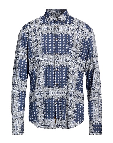 B.D.BAGGIES Camicia fantasia Blu navy 100% Cotone