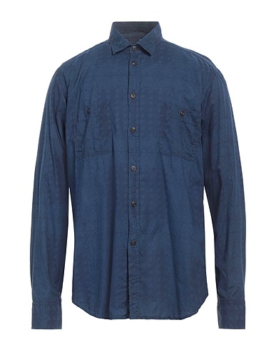 B.D.BAGGIES Patterned shirt Midnight blue 100% Cotton