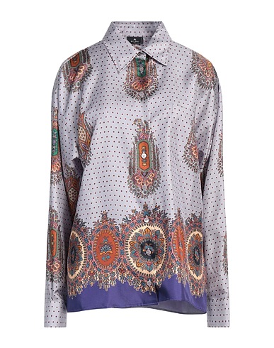 ETRO Camicie  e bluse fantasia Grigio chiaro 100% Seta