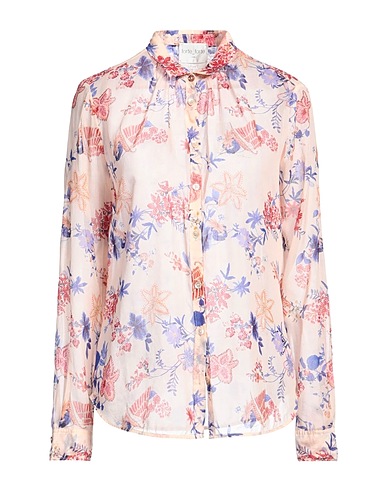 FORTE_FORTE Camicie e bluse a fiori Rosa chiaro 75% Cotone, 25% Seta