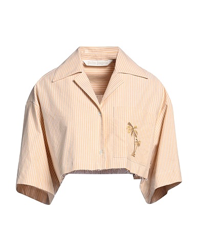 PALM ANGELS Striped shirt Sand 100% Cotton, Polyester