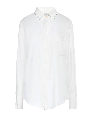 FORTE_FORTE Shirts White 70% Cotton, 30% Silk, Glass