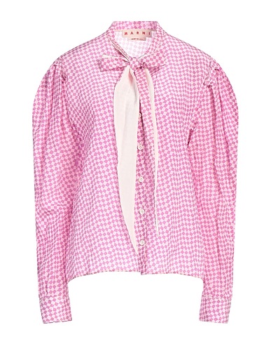 MARNI Checked shirt Mauve 100% Silk