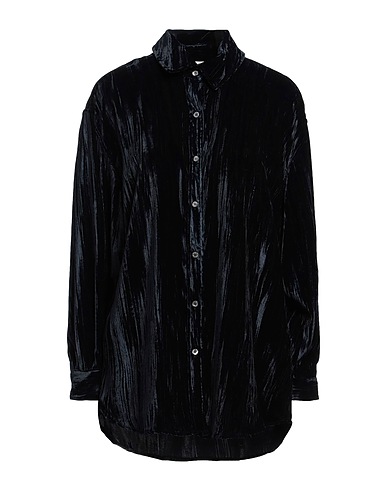 PALM ANGELS Solid color shirts & blouses Midnight blue 100% Polyester
