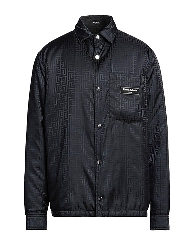 BALMAIN Solid colour shirt Black Polyamide