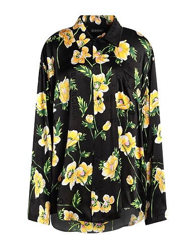 BALENCIAGA Floral shirts & blouses Black 100% Silk