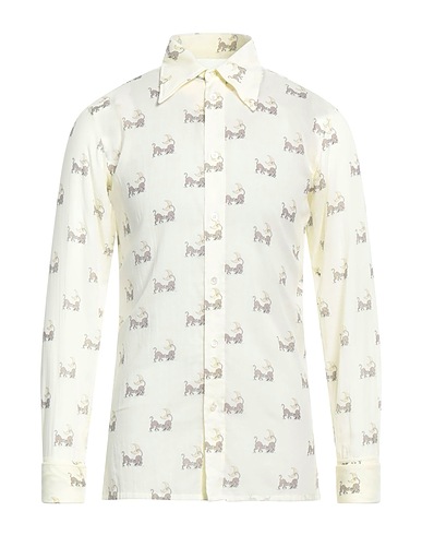 MAISON MARGIELA Patterned shirt Pastel yellow 100% Cotton