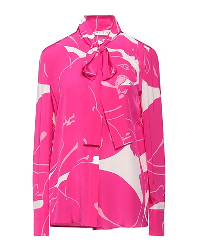 VALENTINO GARAVANI Patterned shirts & blouses Fuchsia 100% Silk