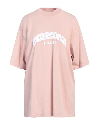 BALENCIAGA Футболка oversize Пудровый 100% Хлопок