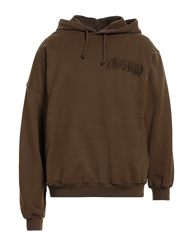 MAGLIANO Hooded track jacket  Military green 100% Cotton, Elastane