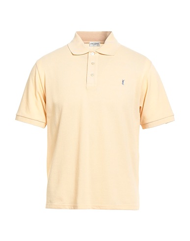 SAINT LAURENT Polo shirt Apricot 50% Cotton, 50% Polyester