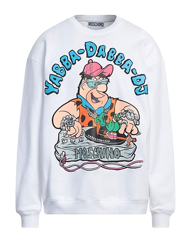 MOSCHINO Sweatshirt COUTURE + THE FLINTSTONES White 100% Cotton
