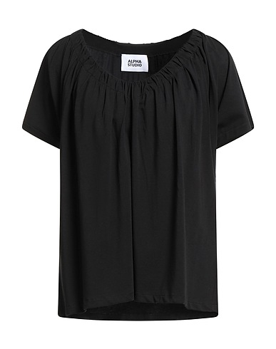 ALPHA STUDIO T-shirt Nero 95% Cotone, 5% Elastan