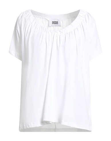 ALPHA STUDIO T-shirt Bianco 95% Cotone, 5% Elastan