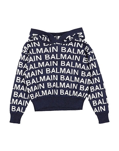 BALMAIN Sweatshirt Navy blue 57% Cotton, 43% Viscose