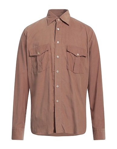 ALESSANDRO GHERARDI Camicia tinta unita Cammello 100% Cotone