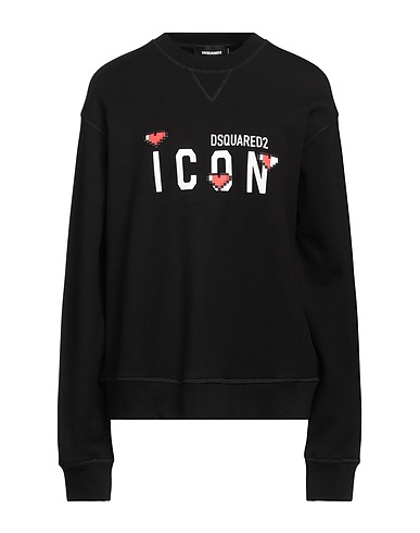 DSQUARED2 Sweatshirt Black 100% Cotton, Elastane