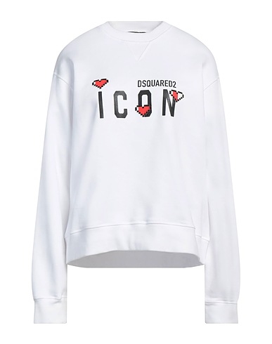 DSQUARED2 Sweatshirt White 100% Cotton, Elastane