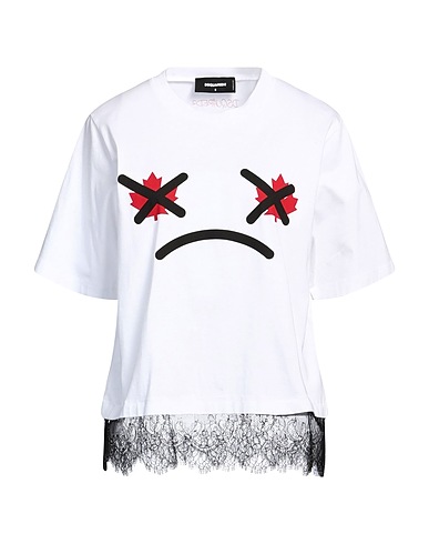 DSQUARED2 T-Shirt Weiß 100% Baumwolle, Polyamid, Viskose