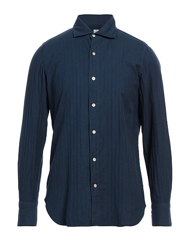 FINAMORE 1925 Patterned shirt Blue 100% Cotton