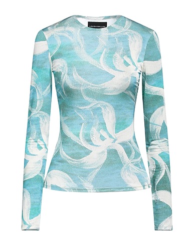LOUISA BALLOU T-shirt Turquoise 90% Viscose, 10% Elastane
